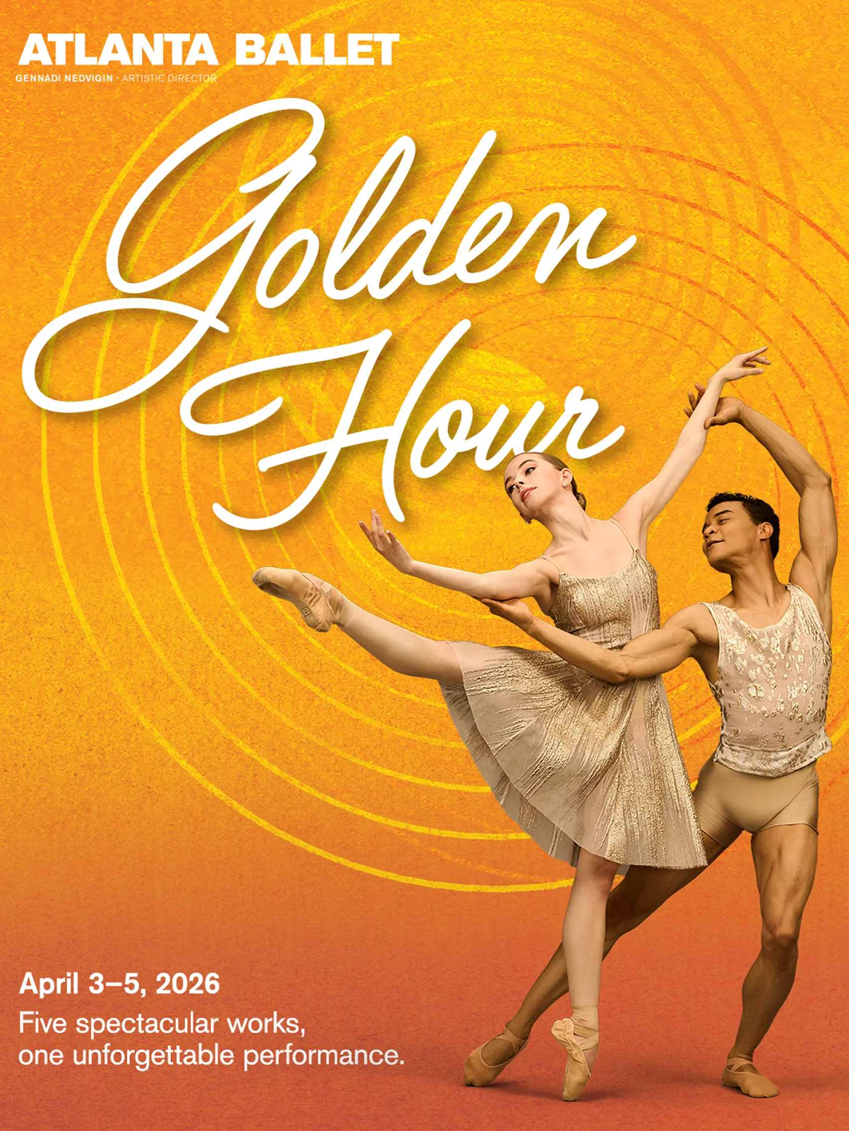 publicité golden hour pour atlanta ballet artwork par monica lind